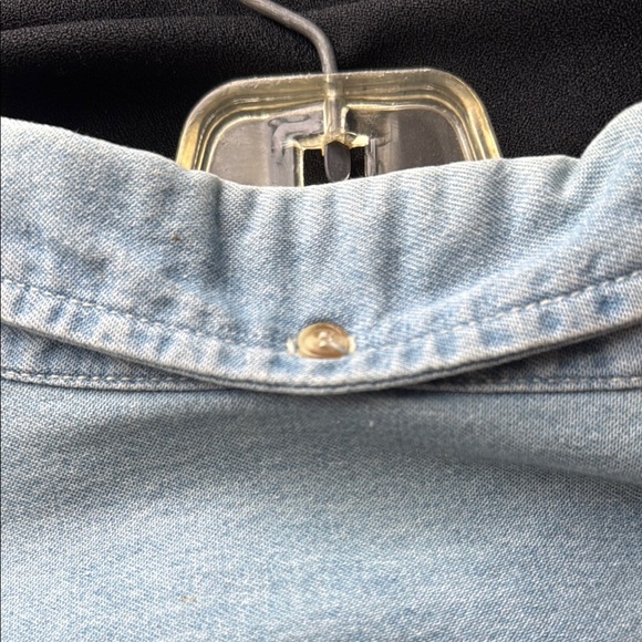 Light Blue Denim Casual Button Down Shirt great quality - Picture 7 of 7